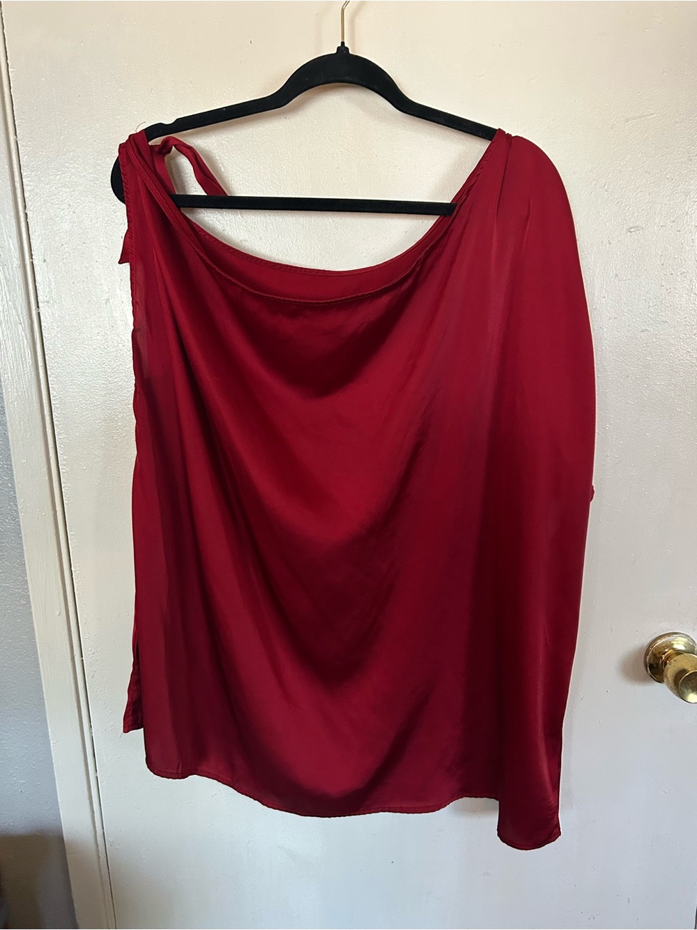 torrid Red One-Shoulder Draped Blouse